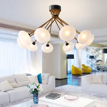

Nordic creative LED ceiling lamp living room Ceiling Lights bedroom lights modern simple crystal lamps kitchen Ceiling lighting