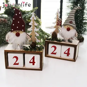 

Christmas Calendars Christmas Decorations Santa Claus Dolls Elf Wooden Advent Countdown Noel Xmas 2021 New Year Gifts Navidad