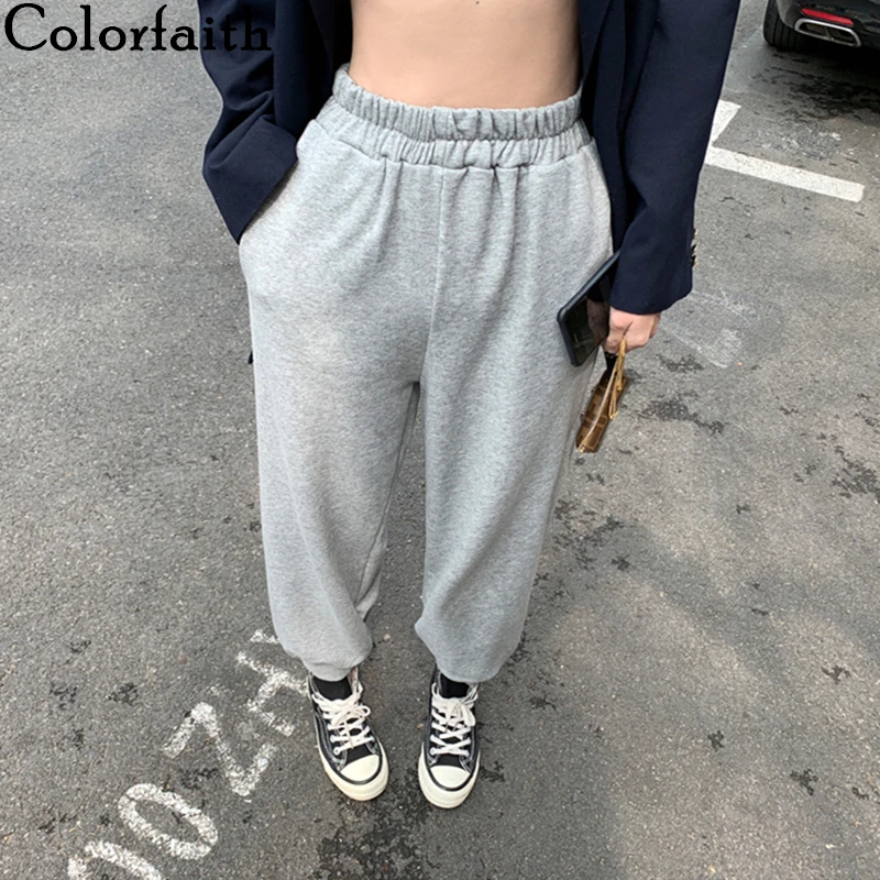Colorfaith 2019 Summer Women Pants High Elastic Waist Casual Pockets Sweat Sports joggers Harem Thin Loose Wild Trousers P4057 Colorfaith 2019 Summer Women Pants High Elastic Waist Casual Pockets Sweat Sports joggers Harem Thin Loose Wild Trousers P4057