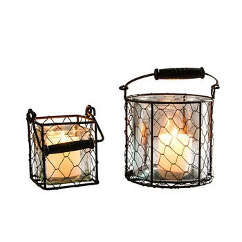 

Vintage Metal Candle Holder Wedding Dining Table Hurricane Simplicity Candle Holder Europe Kerzenhalter Home Decoration DL60ZT