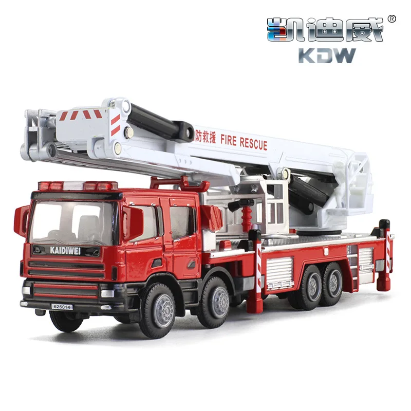 

Cadeve 625014 Alloy Engineering Vehicle Model 1: 50 Climbing Fire Truck Folding Ladder Original Factory Model Car