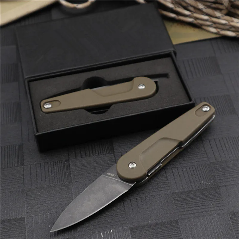 Desert HS инструменты, мини складной нож, модный уличный нож N690 из нержавеющей стали, легкий карманный нож для повседневного использования - Цвет: Desert