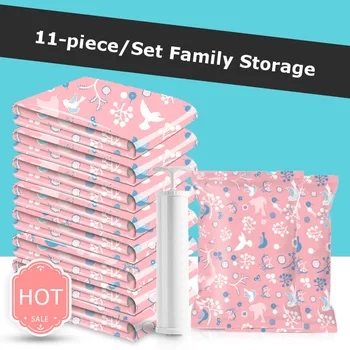 

1 Set Vacuum Bag Storage Bag Home Organizer Foldable Clothes Organizer Seal Compressed Travel Saving Bag Package Hand Pump Type