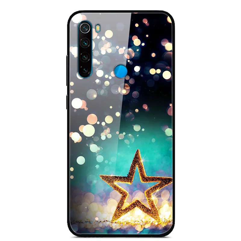15 Для Xiaomi Redmi Note 8 чехол из закаленного стекла с печатным жестким чехлом для Xiaomi Redmi Note 8 Note8 чехол для Redmi Note 8 Pro Бампер - Цвет: 15