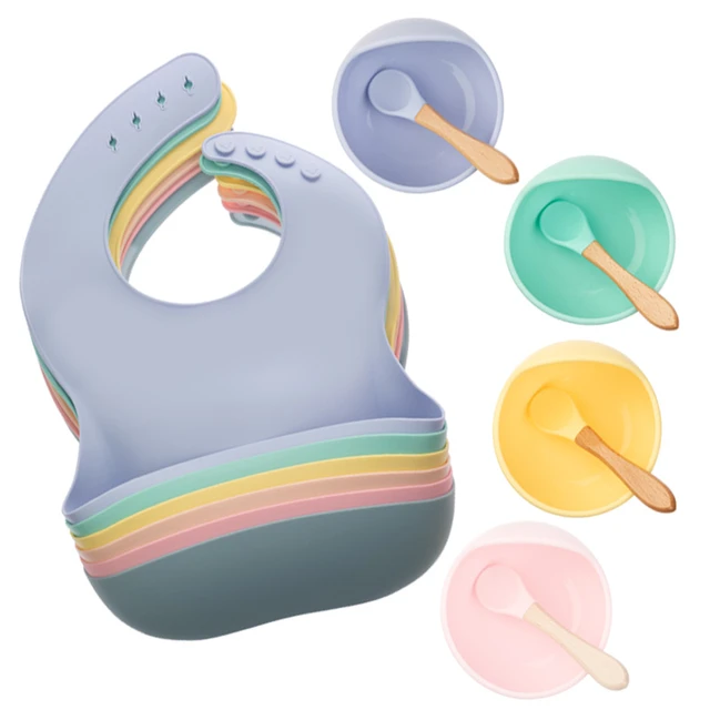 Détails du lot de 2 Bavoirs en silicone imperméables pour bébé