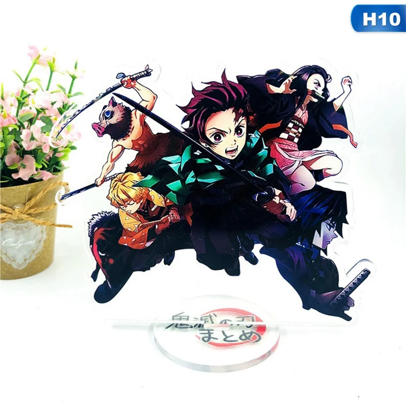 10 Японское аниме Demon Slayer: Kimetsu No Yaiba Kamado Tanjirou Kamado Nezuko фигурка на акриловой подставке модель стола Декор Косплей Подарки - Цвет: 10