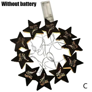 

Wooden Lights String Eid Mubarak Islamic Ramadan Home Party Ornament Decor Lights String (batteries Not Included) 2020 New