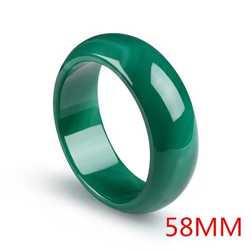 Green 58MM Прямая, женские браслеты с широкими полосками, натуральный красный и зеленый агат, браслеты, манжета для женщин и девушек, для помолвки, танцев, вечеринок, подарки - Цвет камня: Green 58MM