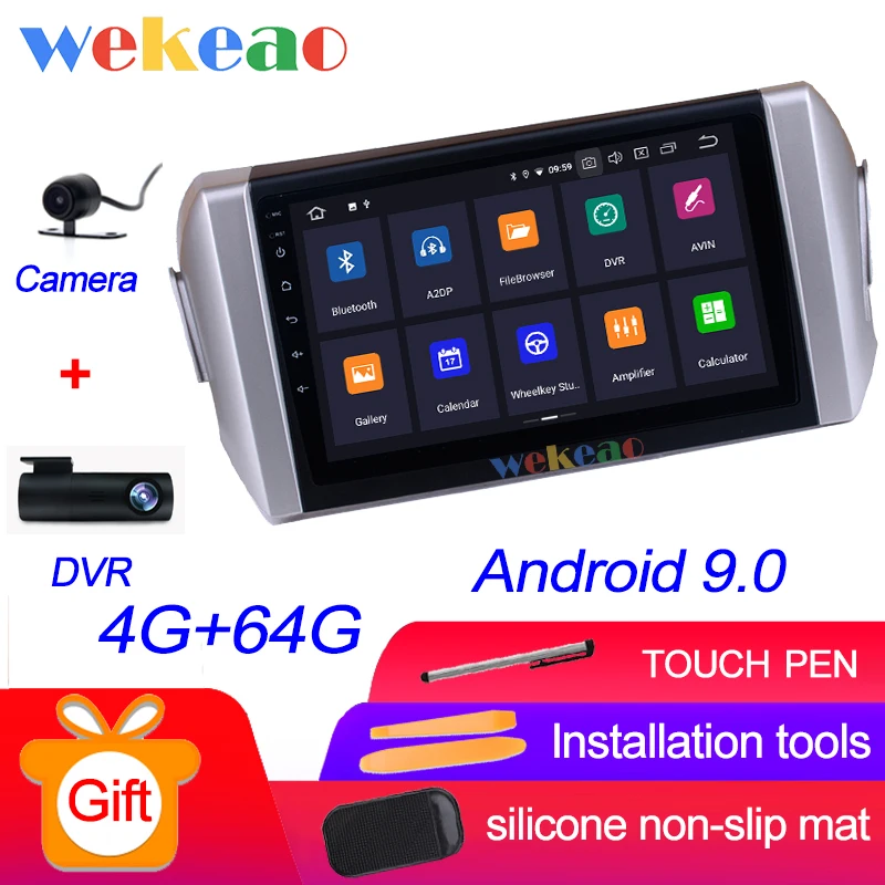Wekeao сенсорный экран " Android 9,0 Автомагнитола для Toyota Innova Android авто gps навигация - Цвет: Android Car Radio