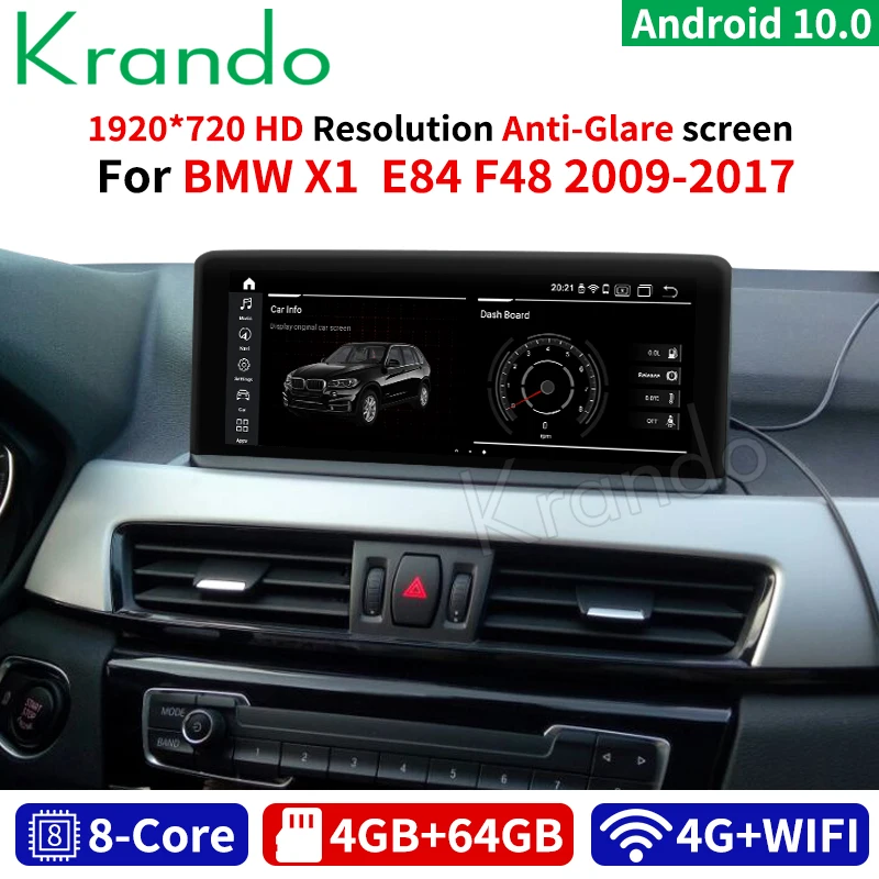 Krando Android 10 0 4G 64G 25 ''автомобильный аудио навигатор gps для BMW X1 F48 2016 + NBT EVO Радио