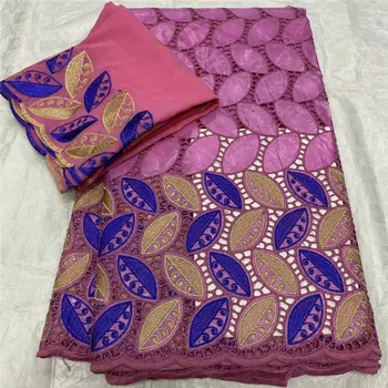 

2020 New arrival african Bazin riche fabric with stones embroidery lace Nigerian bazin brode fabric for dress material 5+yards