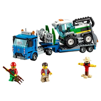 

370pcs 02134 Harvester Transport City Great Vehicles Building Blocks Model Bricks Toys Compatible Lepining 60223 BELA 11223