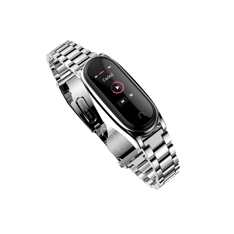 Металлический браслет Mijobs для Xiaomi Mi Band 4 ремешок смарт часов 3 из нержавеющей