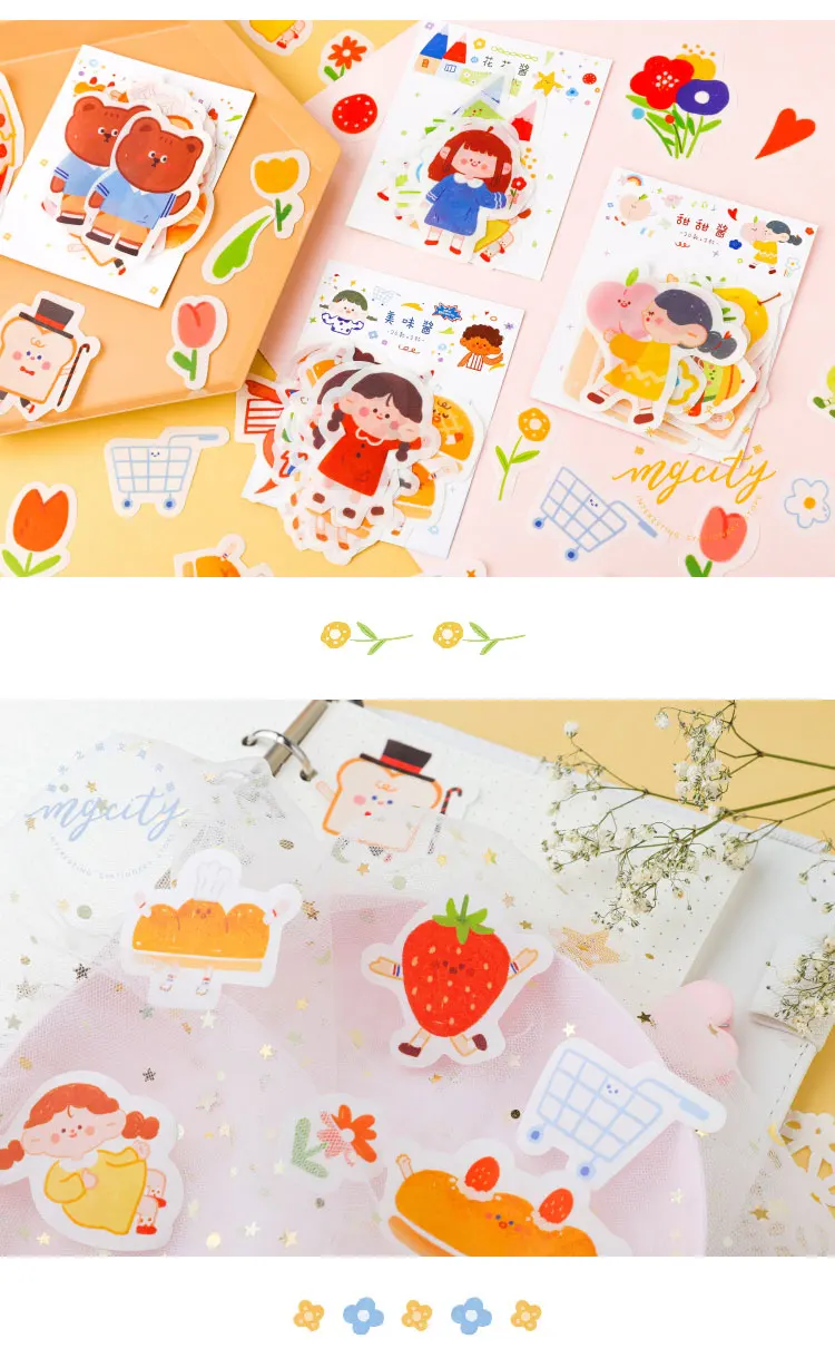20 компл./лот Kawaii Канцтовары наклейки воды jam дневник планировщик декоративные мобильные наклейки Скрапбукинг DIY ремесло наклейки