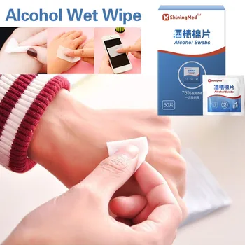 

Disinfection wipes Disposable Alcohol Pads Wipes Alcohol Cotton Prep Pad Sterilization 3ML Дезинфекционные салфетки D2