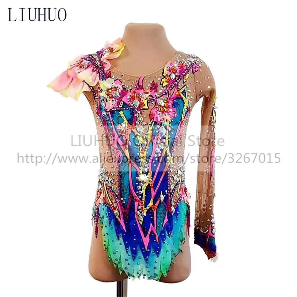 

LIUHUO Women's Girls' Performance Rhythmic Gymnastics Competition Leotard Artistic Costume Ice Skating Dress Customize Tights