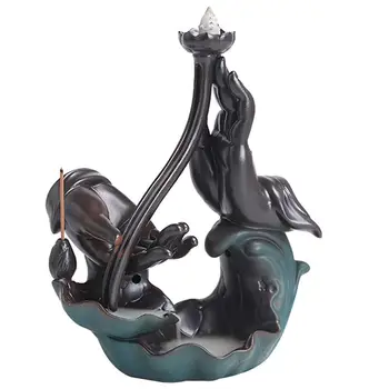 

1 PC Handmade Figurine Backflow Incense Holder for Reading Office Home