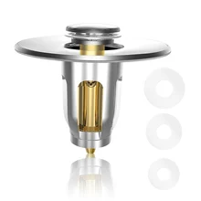 Universal 25-35mm Brass Sink Filter Pop Up Bounce Drain Strainer Stopper Anti-Clogging Bathroom Kitchen Drainer Hair Catcher