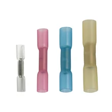 200/50/25/10 pces sortimento à prova dwaterproof água conectores de extremidade do psiquiatra do calor conector de terminais de friso do cabo bonde da tala do fio