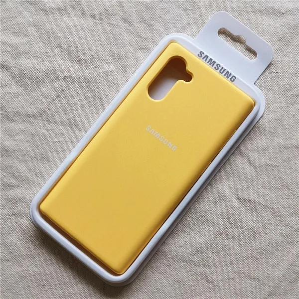 Чехол для samsung Galaxy Note 10 Plus, чехол Ofiice Silky Solf-touch, жидкий силиконовый чехол для Note 10 10+ Pro Plus с коробкой - Цвет: Yellow