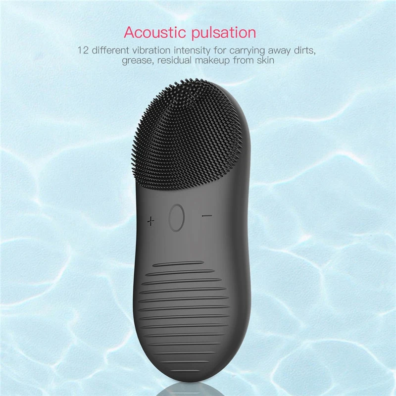 Facial Cleanser Ultrasonic Silicone Face Washing Brushes Pore Cleaner Blackhead Face Cleansing Waterproof Electric Skin Massager