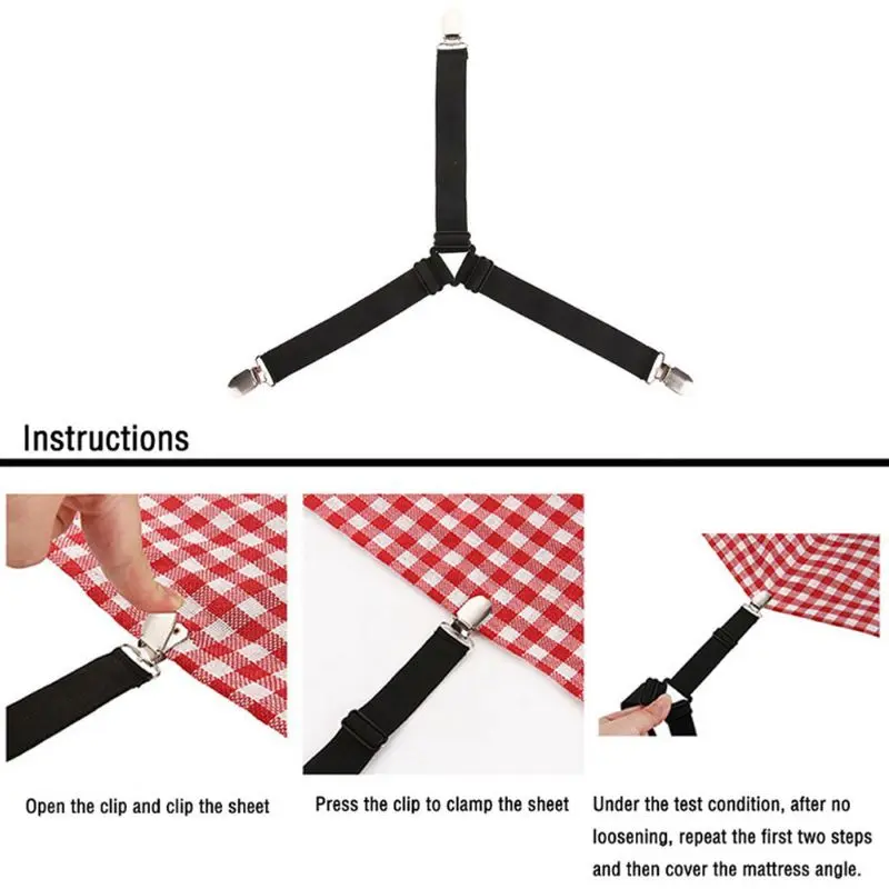 

8pcs Triangle Bed Sheet Mattress Holder Fastener Grippers Clips Suspender Straps Adjustable Bed/Fitted Sheet Straps Y1QB