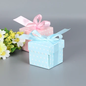 

10pcs Pearlescent Paper Candy Box Baby Shower Gifts For Guests Birthday Party Babyshower Boy Girl Gift Bag Party Supplies