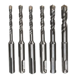 1Pieces 110mm SDS Plus Masonry Drill Bits Kit Multi-Point Carbide-Tipped Twin Spiral Hammer Drill Bits Set with Case