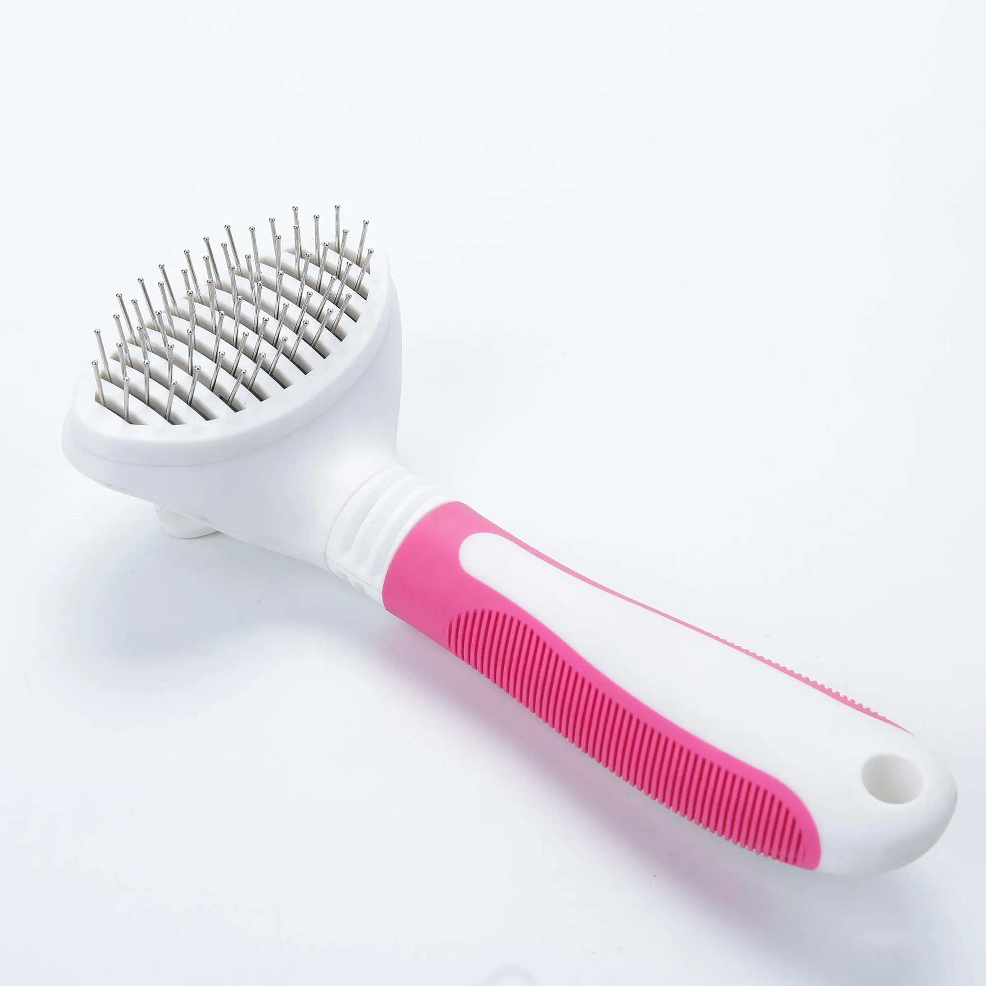 Item 2 Pink S Bonzerpet Pet автоматическая щетка для волос средство для удаления игл грабли гребень для собак кошек лохматый волос мех осыпание Триммер Уход за шерстью Deshedding - Цвет: Item 2 Pink S