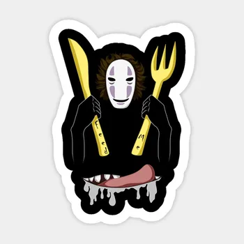 

1PCS Feed Me No Face Man Sticker For Notebook Trolley Case Backpack Table PVC Car DIY Cool Skateboard Decal