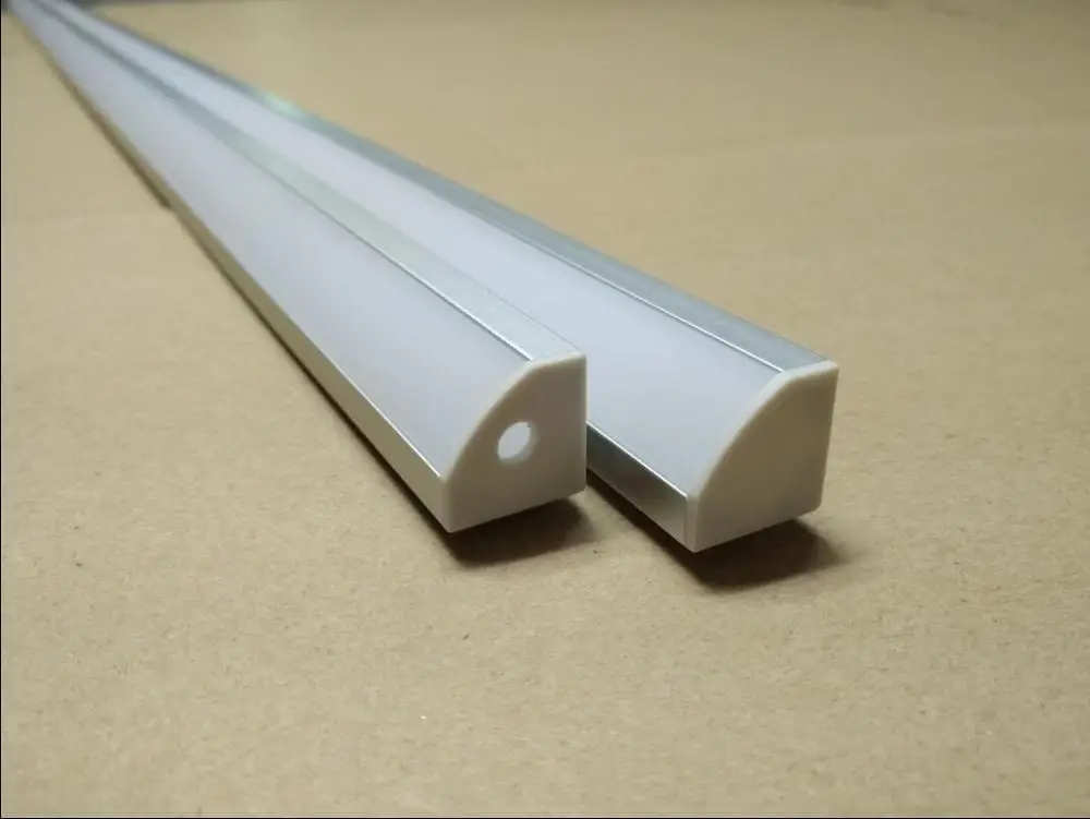 US $318.25 Free Shipping 2mPCS 94mLOT triangle LED aluminum profile for LED strips milky diffused cover and transparent cover available