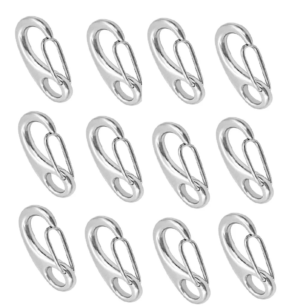 12 Packs Marine Grade Stainless Steel 316 Spring Snap Hook Clips Boat Hardware - 2 inch 50mm 12 Packs Marine Grade Stainless Steel 316 Spring Snap Hook Clips Boat Hardware - 2 inch 50mm