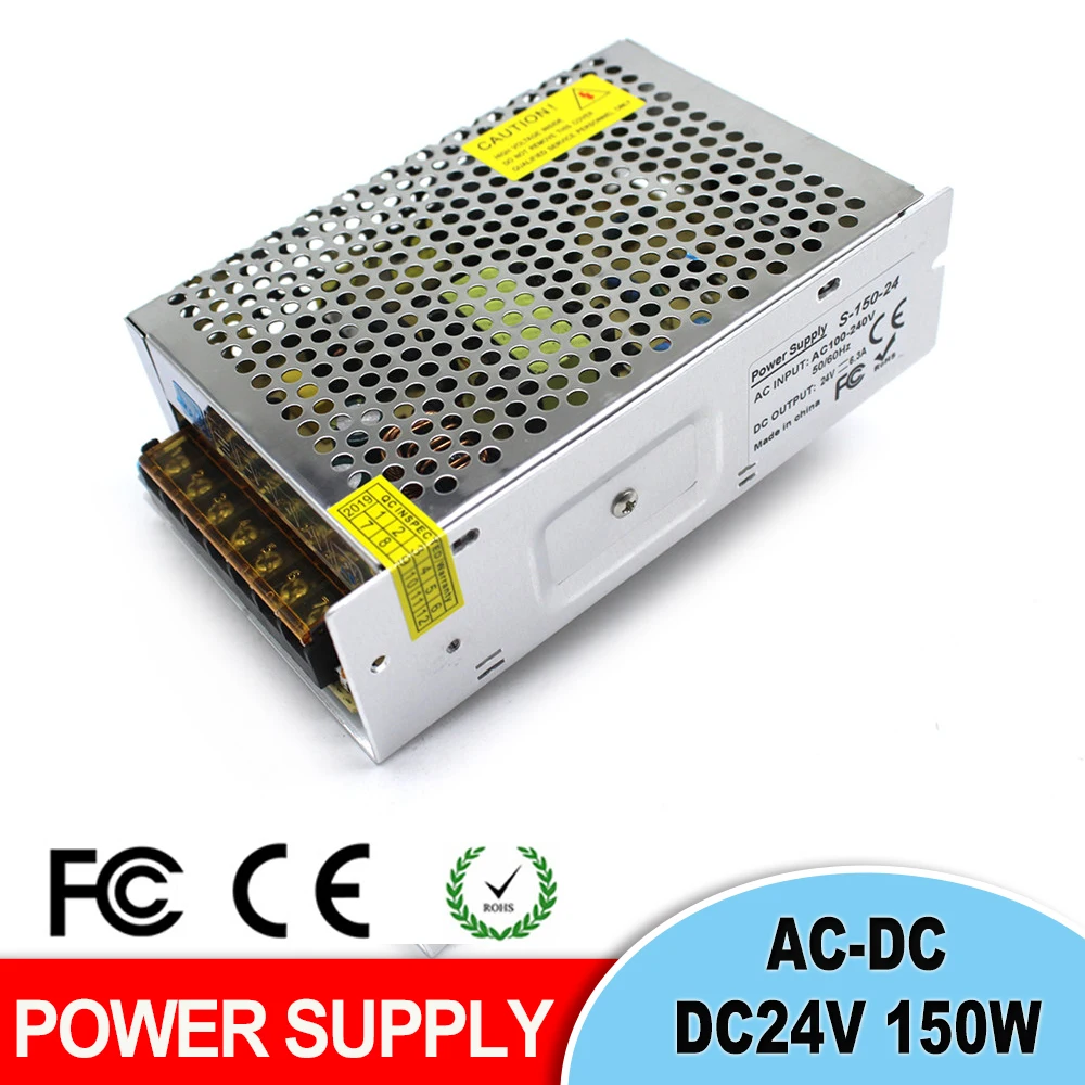 Одиночный выход DC24V 120W 150W 180W 200W 240W 250W 3D принтер Трансформаторы освещения 110V 220V AC к