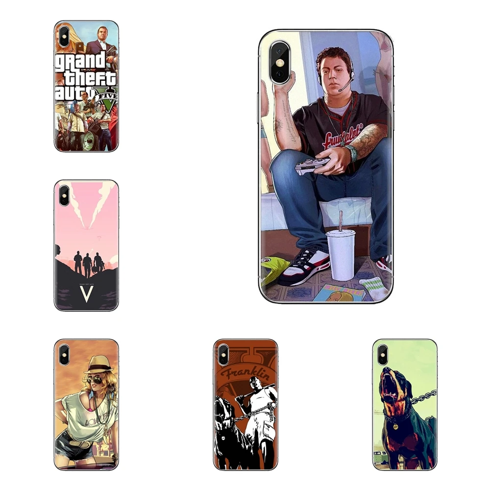 Для iPod Touch Apple iPhone 4 4s 5 5S SE 5C 6 6S 7 8 X XR XS Plus MAX прозрачные ТПУ чехлы накладки Grand Theft Auto V