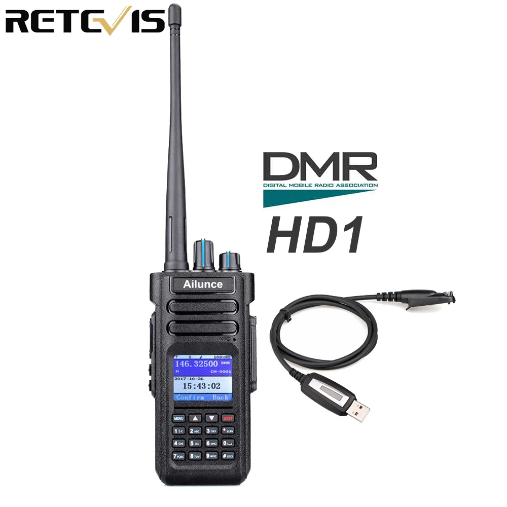 Двухдиапазонная цифровая рация Retevis Ailunce HD1 радиостанция Ham Amador VHF UHF IP67