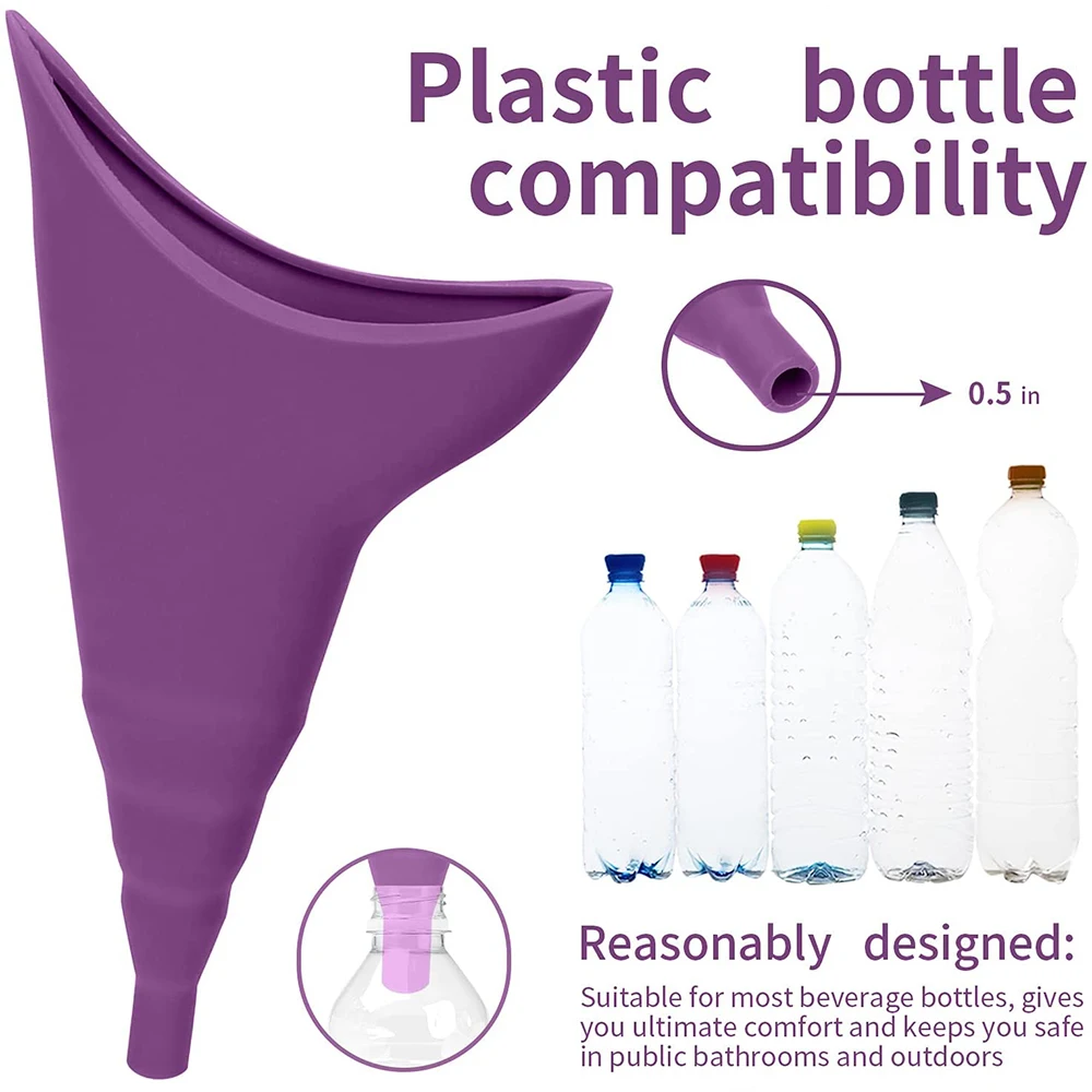 Portable Reusable Urinal Funnel with Extension Tube Urinal Standing Up to Pee Funnel For Camping,Hiking Female Urination Device 3