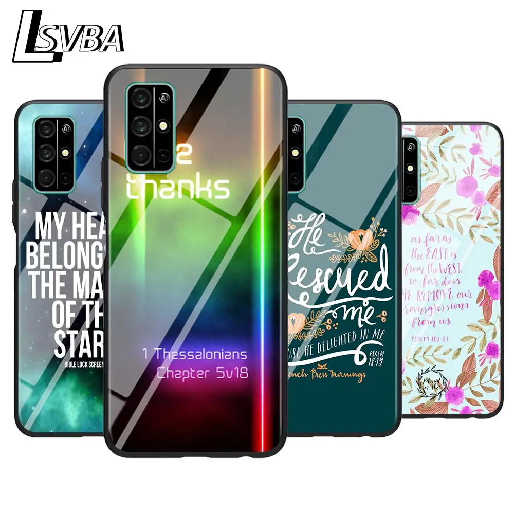

For Huawei Honor 9A 9C 9S 9X Lite Phone Case Biblical scriptures for Honor 30 Pro Plus 20S 8A 8C 8S 87 7C 7S Silicone Cover