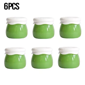 

6 Pcs/Set 10g Cosmetic Face Cream Empty Bottles Portable Travel Cosmetic Refillable Bottles Container Makeup Jar Acrylic Box