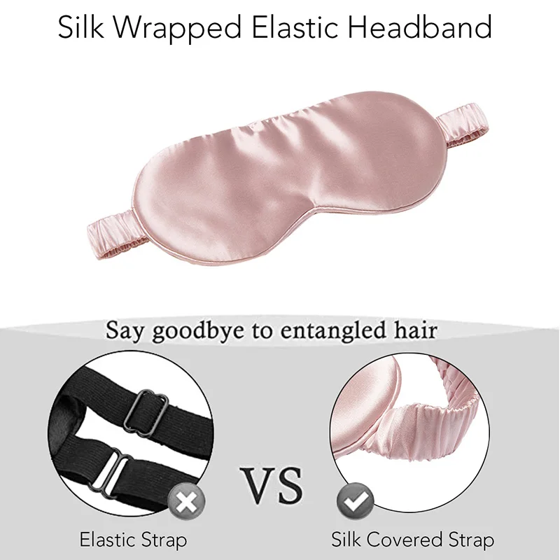 100% Mulberry Silk Sleep Mask for Man and Woman Eye Cover Large Blindfold for Total Blackout Size 20X8.5cm mulberry silk sleep mask