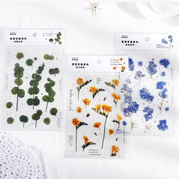 

1 Sheet PET Cute Plant Flower Sticker Kawaii Decorative Adhesive Sticker Diary Scrapbooking Flake Label Stationery