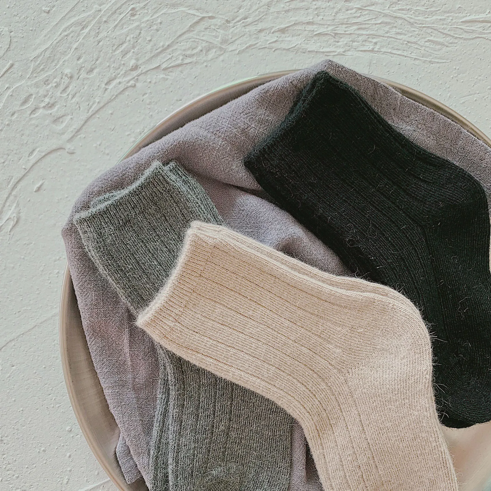 Baby Socks New Autumn Winter Wool Thick Warm Retro Wool Comfortable Baby Boy Girl Socks Children Solid Color Winter Socks