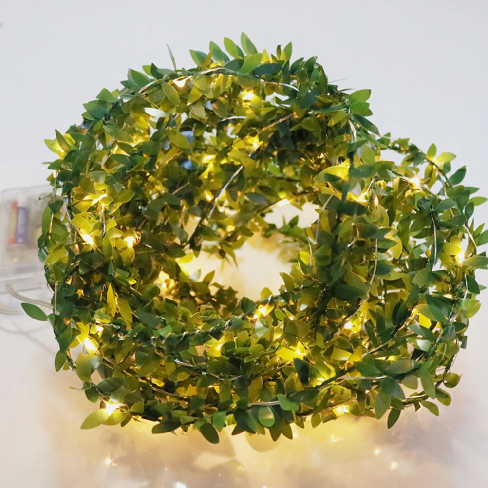 10M 100LED Copper Wire Led String Light Green Maple Leaf Garland Lamp Battery Rattan Wedding Home Decor Fairy | Лампы и освещение
