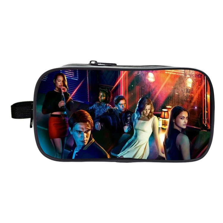17 Sac a dos макияж аниме Mochila ривердейл сумка напечатана 3D двойная молния Kpop для детские школьные принадлежности косметичка - Цвет: 17