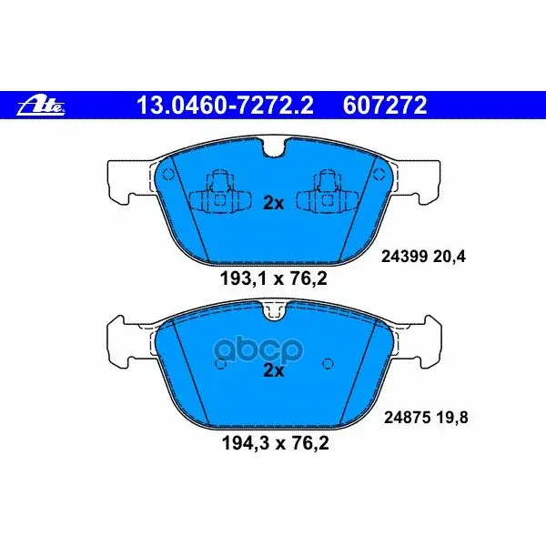 13.0460-7272.2_колодки Дисковые Передние! Volvo Xc60 10 Ate 13046072722 Ate арт. 13046072722