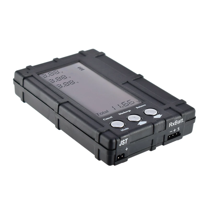 3in1 Battery Balancer LiPo/LiFe 2-6s Balancing Discharger Voltage Meter Tester LCD Screen Display JST Connector for RC Model