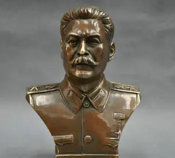 

6'' Russian Leader Joseph Stalin Marx Engels Lenin Stalin Bust Bronze Statue