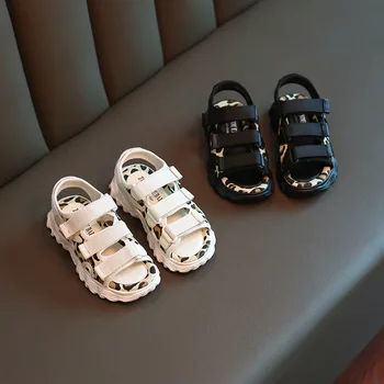 

Maimaijia D066639 Girls Summer Fashion Leopard Print Sandals 2020 New Style BOY'S Versatile Soft-Sole Casual Shoes