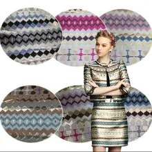 6 стилей винтажная золотистая жаккардовая ткань геометрический контрастный цвет корт швейный патч текстиль diy полиэстер tissu ткань C874