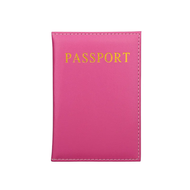 Zounake простой однотонный цветной чехол для паспорта из искусственной кожи Модный кошелек для паспорта аксессуары для путешествий ZSPC15 - Цвет: Rose Red