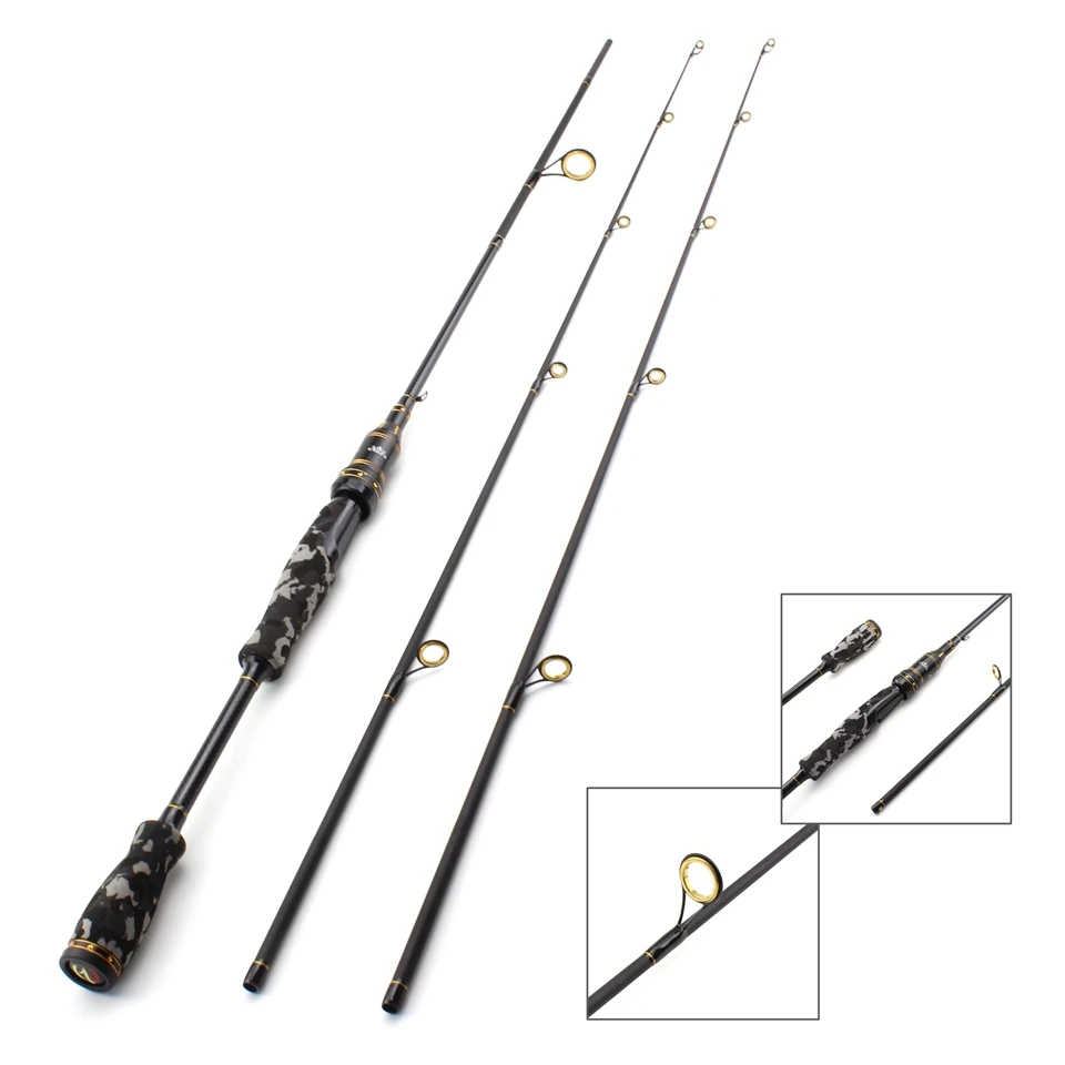 

Lure Fishing Rod M/MH 2 Tips Casting/Spinning Fishing Rod 1.8M Hard Carbon Rod Portable Travel Rod Lure 8-30g 10-26Ib pole